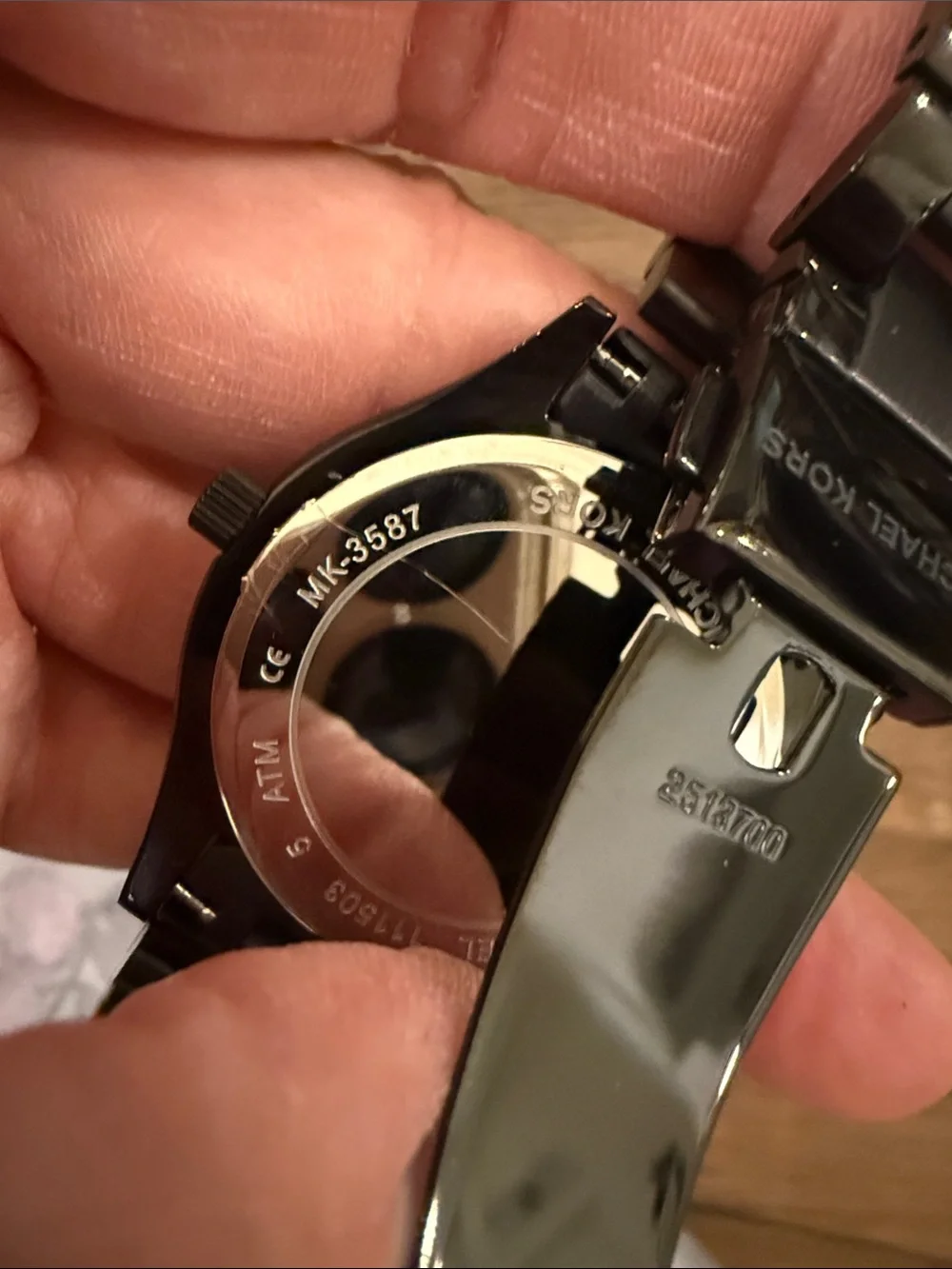 Michael Kors Slim Runway Black Bracelet Watch with Minimal Dial Working unisex